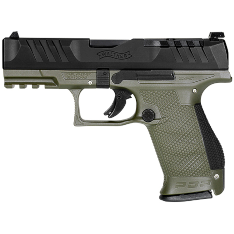 walther-pdp-compact-4-green-lov-arms-sk-2871459 Pištoľ Walther PDP Compact 4" GREEN s polygonálnou hlavňou, nastaviteľnými mieridlami a ergonomickým dizajnom, kaliber 9mm Luger, dostupná na lov-arms.sk.