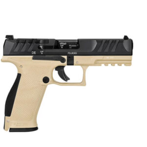 Pištoľ Walther PDP Full Size 4.5" FLAT DARK EARTH s polygonálnou hlavňou, nastaviteľnými mieridlami, pripravená na optiku a ko-witness, s bezpečnostnými prvkami a univerzálnym výrezom pre mieridlá, dostupná na lov-arms.sk.