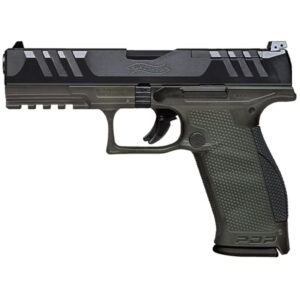 Pištoľ Walther PDP Full Size 4.5" GREEN s polygonálnou hlavňou, nastaviteľnými mieridlami, pripravená na optiku a ko-witness, s bezpečnostnými prvkami a univerzálnym výrezom pre mieridlá, dostupná na lov-arms.sk.