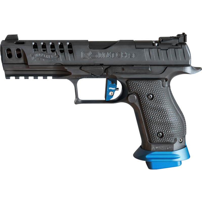 walther-q5-match-steel-frame-expert-lov-arms-sk-2840766 Pištoľ Walther Q5 MATCH Steel Frame Expert s nastaviteľnou spúšťou, Picatinny lištou a ergonomickou rukoväťou, dostupná na lov-arms.sk.