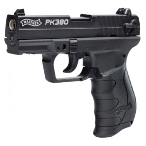 Pištoľ Walther PK380 Black kompaktná samonabíjacia pištoľ kalibru .380 Auto s čiernym matným povrchom a ergonomickou rukoväťou, dostupná na lov-arms.sk.