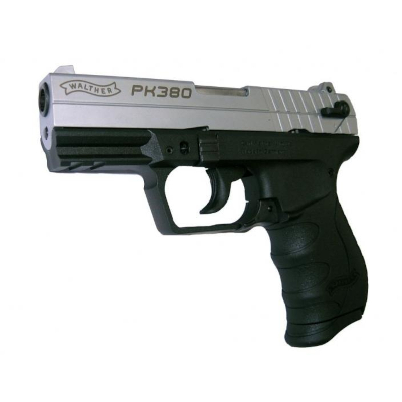 walther-pk-380-nickel-lov-arms-sk-2853337 Pištoľ Walther PK380 Nickel kompaktná samonabíjacia pištoľ kalibru .380 Auto s niklovým povrchom a ergonomickou rukoväťou. dostupná na lov-arms.sk.