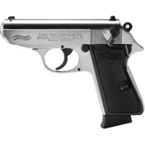 Pištoľ Walther PPK/S .22 Nickel - poloatomatická pištoľ v niklovom prevedením, kompaktným telom a ergonomickou rukoväťou, dostupná na lov-arms.sk.