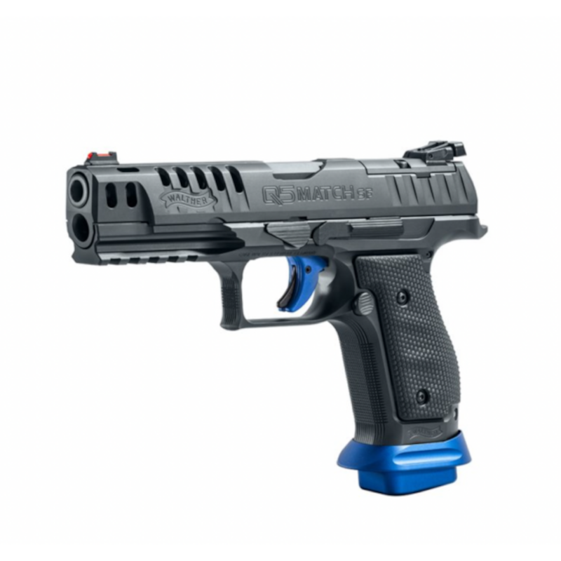 walther-q5-match-champion-2853272-sk-2821371_1 Pištoľ Walther Q5 Match Champion športová pištoľ kalibru 9 mm s 5-palcovou hlavňou a svetlovodnými mieridlami, dostupná na lov-arms.sk.