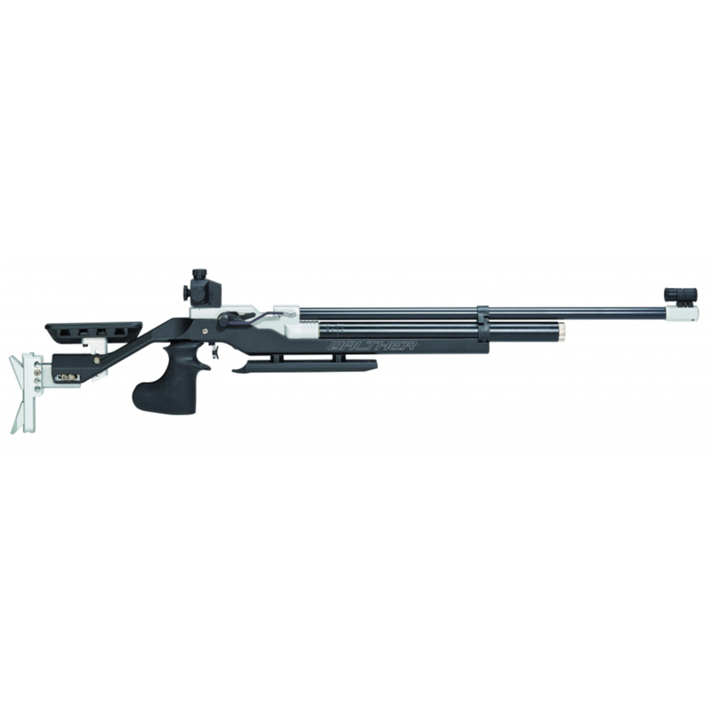 walther-lg400‑blacktec-lov-arms-sk-2803577 Walther LG400 Blacktec vzduchová puška s polymerovým úchopom, BASIC súťažným diopterom a oceľovým valcom
