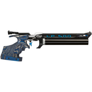 Walther LP500-E EXPERT Blue Angel – vzduchová pištoľ s elektronickou spúšťou a vysokou presnosťou